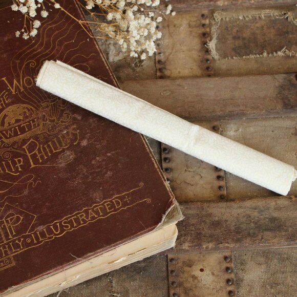 Vintage Fabric Fat Quarter, Quilt Fabric Scrap, Yellow and Cream Calico 19x22" - Picture 2 of 10